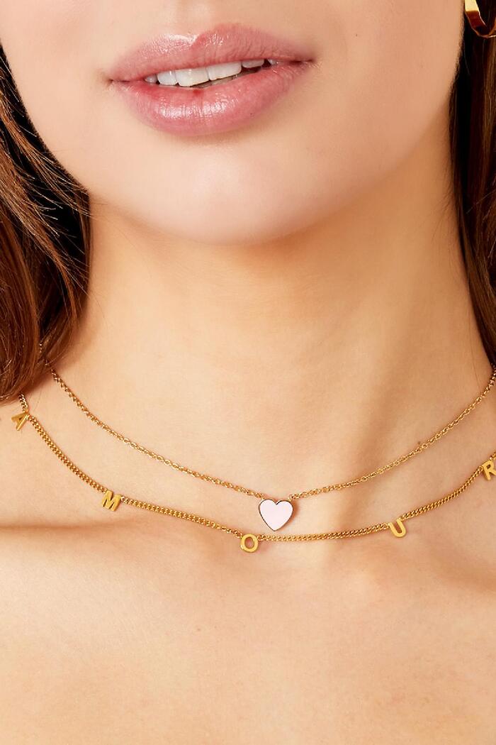 Necklace Amour Or Acier inoxydable Image3